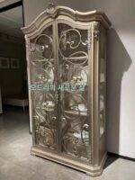 미국 미술 주원 시리즈 견고한 나무 책장 프랑스 복고풍 오래된 조각 보관 캐비닛 홀 디스플레이 캐비닛