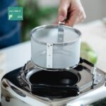 일본산 사각 주전자 스테인리스 스틸 야외 캠핑 휴대용 플랫 벨트 필터 티포트 온수 주전자 홈 - 이미지 4