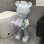 가볍고 고급스러운 크리에이티브 욕실 바닥형 장식품 티슈 상자 보관 트레이 롤 홀더 거실 종이 상자 부드러운 장식 - 이미지 2