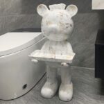 가볍고 고급스러운 크리에이티브 욕실 바닥형 장식품 티슈 상자 보관 트레이 롤 홀더 거실 종이 상자 부드러운 장식 - 이미지 3