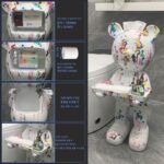 가볍고 고급스러운 크리에이티브 욕실 바닥형 장식품 티슈 상자 보관 트레이 롤 홀더 거실 종이 상자 부드러운 장식 - 이미지 4