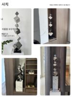 모던한 조명 럭셔리 바닥 조각 예술 작품 기하학적 스테인리스 스틸 모델 룸 호텔 로비 현관 틈새 장식품 - 이미지 5