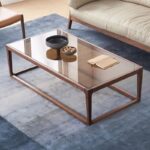 북유럽 올애쉬 원목 커피 테이블 심플 강화 유리 거실 사각형 소파 사이드 테이블 소형 아파트 티 테이블 - 이미지 4