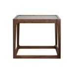 북유럽 올애쉬 원목 커피 테이블 심플 강화 유리 거실 사각형 소파 사이드 테이블 소형 아파트 티 테이블 - 이미지 5