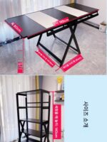 접이식 테이블 변형 식탁 소형 아파트 다기능 랙 접이식 회전 꽃 스탠드 다목적 접이식 견고한 목재 - 이미지 2