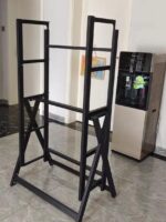 접이식 테이블 변형 식탁 소형 아파트 다기능 랙 접이식 회전 꽃 스탠드 다목적 접이식 견고한 목재 - 이미지 3