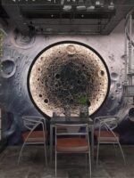 문 벽등 야외 방수 빌라 안뜰 정원 외벽 장식 거실 레스토랑 인터넷 유명인 매장 릴리프 문등 - 이미지 3