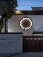 문 벽등 야외 방수 빌라 안뜰 정원 외벽 장식 거실 레스토랑 인터넷 유명인 매장 릴리프 문등 - 이미지 4