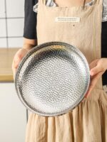 스테인리스 스틸 해머 패턴 얕은 수프 스토브 상업용 알코올 스토브 건조 냄비 냄비 크리에이티브 황소개구리 냄비 매운 냄비 단열 스토브 - 이미지 4