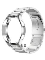 COMLYO 세트 삼성 갤럭시 워치 6 5 4 워치용 스테인리스 스틸 손목 밴드 TPU 케이스 포함 - 이미지 2