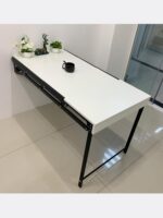 다기능 접이식 테이블 소형 아파트 벽면 테이블 홈 텔레스코픽 매달린 선반 책꽂이 거실 벽면 장착 식탁 - 이미지 3