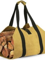 600D 옥스포드 천 장작 보관 가방 장작 캠핑 야외 로깅 가방 운반 보관 가방 나무 옥스포드 천 가방