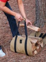 600D 옥스포드 천 장작 보관 가방 장작 캠핑 야외 로깅 가방 운반 보관 가방 나무 옥스포드 천 가방 - 이미지 2