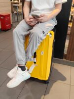 여성용 수출용 트롤리 케이스 28인치 범용 휠 대용량 여행 가방 36 무소음 학생용 여행 가방 남성용 체크인 여행 가방 - 이미지 3