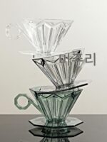 팔각형 크리스탈 다이아몬드 필터 컵 휴대용 야외 커피 필터 컵 수제 커피 포트 필터 드립 포트 세트