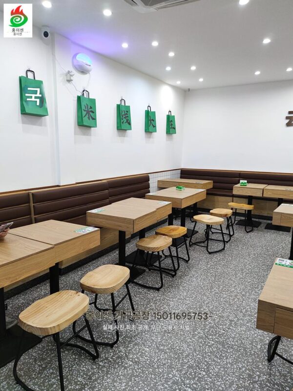 상업용 식탁 케이터링 간식 패스트푸드 국수 호텔 레스토랑 서랍 테이블 멍즈위안 쌀국수 레스토랑 테이블과 의자 조합