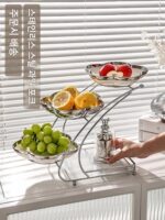 가벼운 고급 과일 접시 거실 홈 티 테이블 사탕 접시 2024년 신제품 간식 디스플레이 접시 크리에이티브 장식 디저트 접시 - 이미지 2