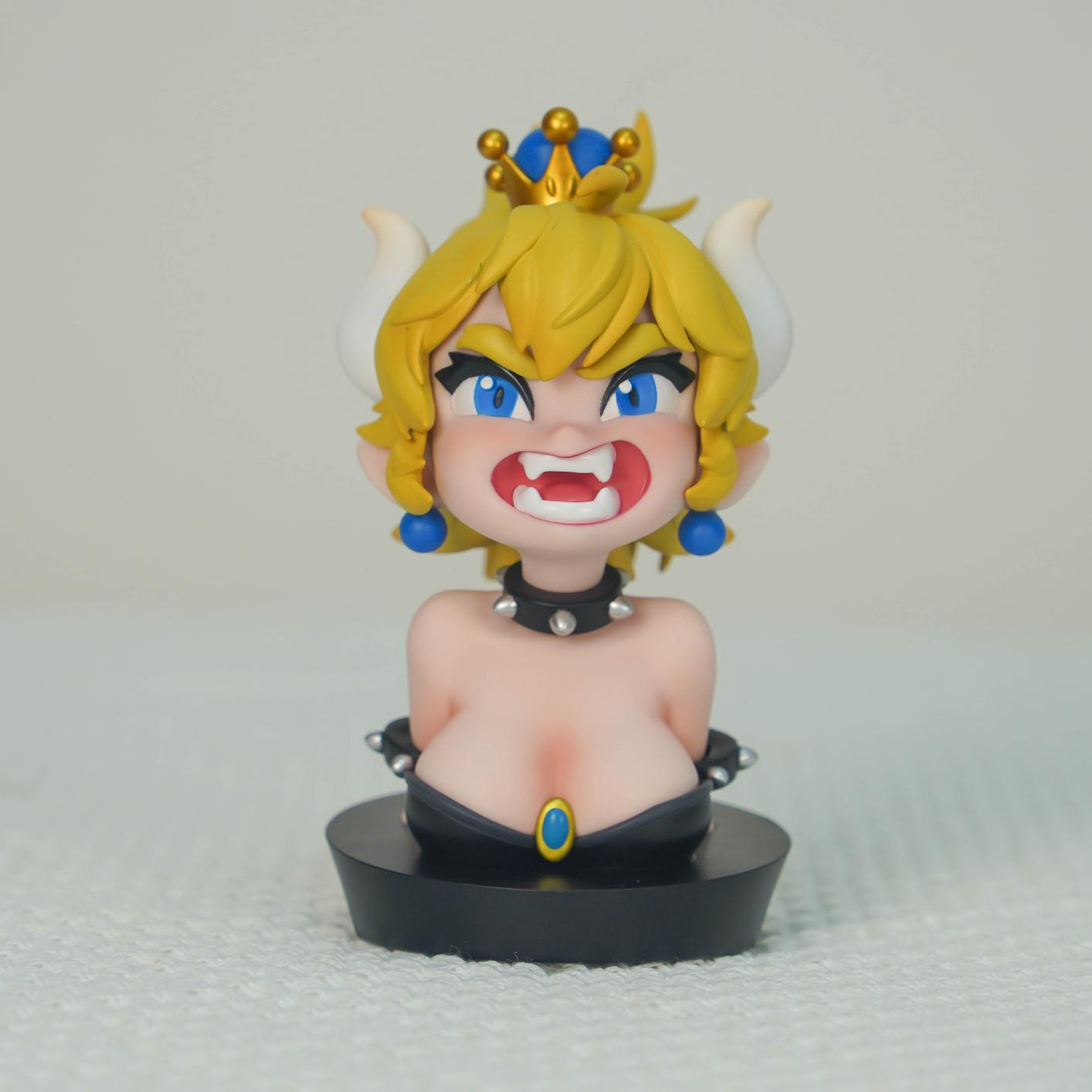 main_694804537684_0 정품 슈퍼 마리오 오쿠바 공주 드래곤 거북이 공주 흉상 판타지 수제 모델 주변 장치 - 이미지 1