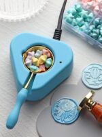 왁스 용해로 세트 스푼 왁스 봉인 용해 왁스 입자 가열 도구 전기로 전기 용해로 안전 일정 온도