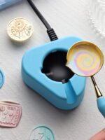 왁스 용해로 세트 스푼 왁스 봉인 용해 왁스 입자 가열 도구 전기로 전기 용해로 안전 일정 온도 - 이미지 5