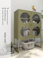 노르딕 라이트 럭셔리 다이닝 사이드보드 와인 캐비닛 유리문 디스플레이 캐비닛 거실 주방 벽면 계층형 수납 캐비닛 사물함 - 이미지 3