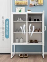 노르딕 라이트 럭셔리 다이닝 사이드보드 와인 캐비닛 유리문 디스플레이 캐비닛 거실 주방 벽면 계층형 수납 캐비닛 사물함 - 이미지 5