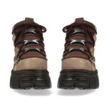 2024 봄 신상품 스페인 레트로 컬러 콘트라스트 펑크 스타일 정품 가죽 플랫폼 키 높이 향상 두꺼운 밑창 신발 British Daddy Shoes - 이미지 4