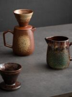 세라믹 커피포트 필터 스톤웨어 가마 교체 V60 드립 핸드 브루잉 포트 공유 포트 세트 커피 필터 컵 미국 스타일 - 이미지 4