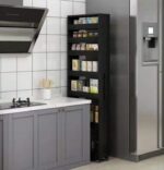 책장 책꽂이 이동식 랙 캐비닛 사이드 풀아웃 수납 캐비닛 틈새 캐비닛 좁은 틈새 주방 대용량 수납 - 이미지 5