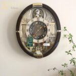 레트로 거실 벽시계 고급 벽시계 매직 뮤직 스와로브스키 크리스털 벽시계 노르딕 거실 무음 시계 - 이미지 2