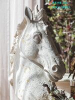 유럽 ​​레트로 벽난로 석고 조각상 로마 기둥 바닥 장식 사격 소품 석고 기둥 조각품 대형 기둥 - 이미지 4