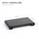 흑단베이스 견고한 목재 티테이블 티세트 꽃 예술 티룸 티세식 티세트 장식품 섀시 티쟁반 꽃병 받침대 조각 - 이미지 2