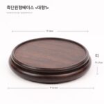 흑단베이스 견고한 목재 티테이블 티세트 꽃 예술 티룸 티세식 티세트 장식품 섀시 티쟁반 꽃병 받침대 조각 - 이미지 4