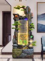 바위 정원과 분수 수경 거실 발코니 사무실 안뜰 순환 바람 물레방아 가습 이사 축하 행운 장식품 - 이미지 3