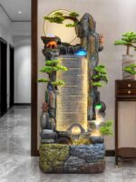 바위 정원과 분수 수경 거실 발코니 사무실 안뜰 순환 바람 물레방아 가습 이사 축하 행운 장식품 - 이미지 5