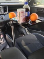 자동차 소형 테이블 뒷좌석 다기능 자동차 다이닝 테이블 접이식 수납 다이닝 테이블 컴퓨터 자동차 조종사 - 이미지 2