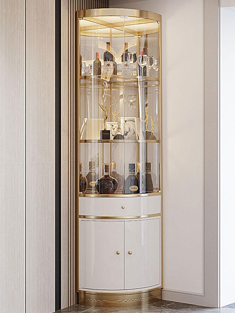 main_701472338834_0-1 컨트리 가든 코너 캐비닛 라이트 럭셔리 유리 와인 캐비닛 삼각형 캐비닛 거실 코너 캐비닛 부채꼴 코너 캐비닛 벽면 코너 와인 캐비닛 - 이미지 1