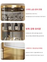컨트리 가든 코너 캐비닛 라이트 럭셔리 유리 와인 캐비닛 삼각형 캐비닛 거실 코너 캐비닛 부채꼴 코너 캐비닛 벽면 코너 와인 캐비닛 - 이미지 2