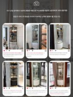 컨트리 가든 코너 캐비닛 라이트 럭셔리 유리 와인 캐비닛 삼각형 캐비닛 거실 코너 캐비닛 부채꼴 코너 캐비닛 벽면 코너 와인 캐비닛 - 이미지 5