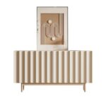 견고한 나무 사이드 캐비닛 크림색 다이닝 사이드 캐비닛 스타일 라이트 럭셔리 수납 캐비닛 모던 심플 화이트 TV 캐비닛 거실 와인 캐비닛 - 이미지 5