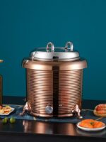 304 스테인리스 스틸 뷔페 단열 전자식 따뜻한 수프 냄비 상업용 전기 따뜻한 죽 수프 냄비 호텔 아침 식사 따뜻한 수프 스토브 - 이미지 5