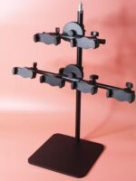 멀티 포지션 모바일폰 라이브 방송 스탠드 데스크탑 금속 지지대 비디오 멀티 오프닝 스튜디오 전용 멀티 포지션 모바일폰 스탠드 - 이미지 2