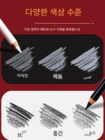 쿨 조이 화이트 숯 하이라이터 화이트 블랙 스케치 연필 브러시 세트 스케치 소프트 카본 컬러 리드 화이트 분필 - 이미지 3