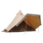 비달리 멀티플레임 텐트 4미터 피라미드 텐트 인도면 천 확장 가능 로비 나무 난로 캠핑 텐트 - 이미지 5