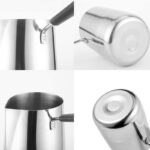 스테인리스 스틸 다기능 설탕 끓이는 우유 냄비 버터 녹이는 냄비 긴 손잡이 커피 꽃 냄비 뜨거운 기름 붓는 유물 - 이미지 3