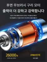 Hangshuai 고출력 브러시리스 전기 잔디 깎는 기계 충전식 농업용 소형 가정 원예 도구 - 이미지 5