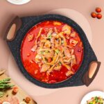 증기층이 있는 수프 냄비 상업용 가정용 증기선 프라이팬 통합형 핫팟 냄비 유도 쿠커 매운 핫팟 노스틱 쿠킹 냄비 알루미늄 - 이미지 2