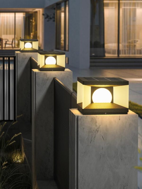 태양광 빌라 기둥 조명, 야외 정원 조명, 방수 게이트 기둥 조명, 게이트 조명, 벽 조명, 도어 헤드 조명