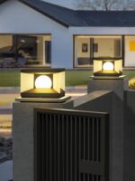 태양광 빌라 기둥 조명, 야외 정원 조명, 방수 게이트 기둥 조명, 게이트 조명, 벽 조명, 도어 헤드 조명 - 이미지 2