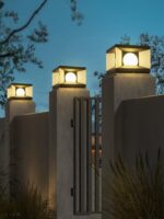 태양광 빌라 기둥 조명, 야외 정원 조명, 방수 게이트 기둥 조명, 게이트 조명, 벽 조명, 도어 헤드 조명 - 이미지 3
